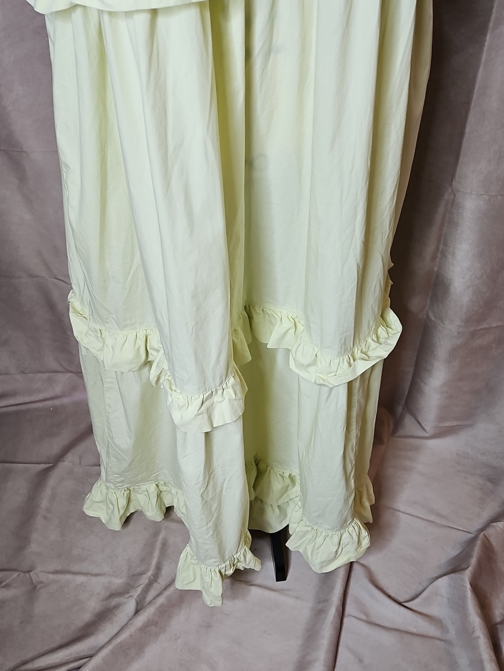Free People Anita Midi Dress Light Yellow Halter Pockets Size Large - Picture 4 of 10
